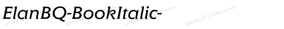 ElanBQ-BookItalic字体转换