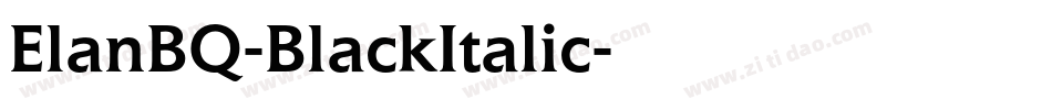 ElanBQ-BlackItalic字体转换