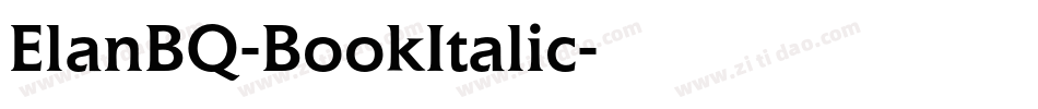 ElanBQ-BookItalic字体转换