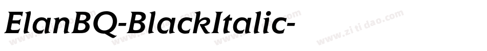 ElanBQ-BlackItalic字体转换