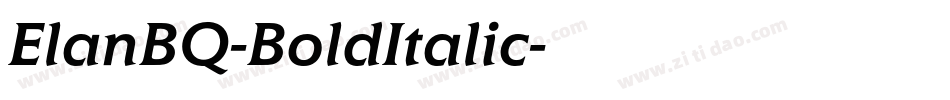 ElanBQ-BoldItalic字体转换