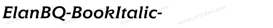 ElanBQ-BookItalic字体转换