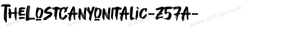 TheLostCanyonItalic-z57a字体转换 TheLostCanyonItalic-z57a字体转换