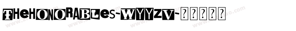 TheHonorables-WyyzV字体转换