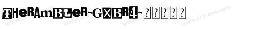 TheRambler-gxBr4字体转换