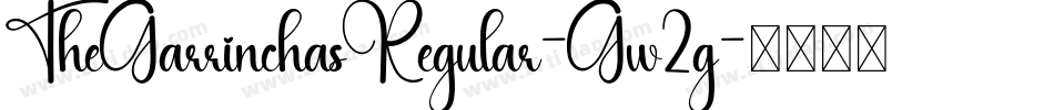 TheGarrinchasRegular-Gw2g字体转换