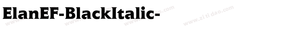 ElanEF-BlackItalic字体转换