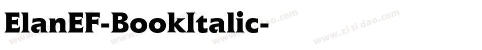ElanEF-BookItalic字体转换