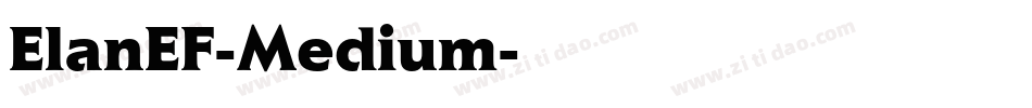 ElanEF-Medium字体转换