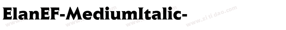 ElanEF-MediumItalic字体转换