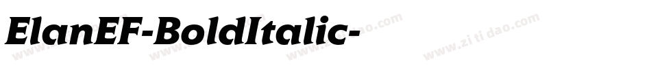 ElanEF-BoldItalic字体转换
