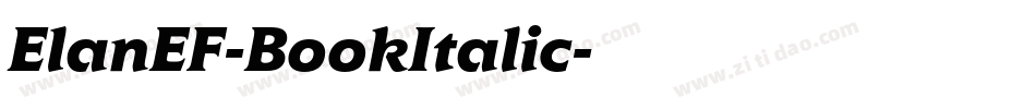 ElanEF-BookItalic字体转换