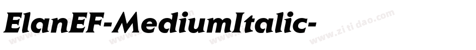 ElanEF-MediumItalic字体转换