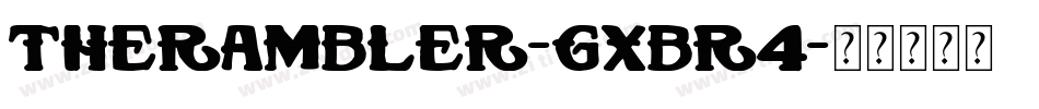 TheRambler-gxBr4字体转换