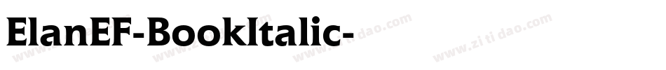 ElanEF-BookItalic字体转换