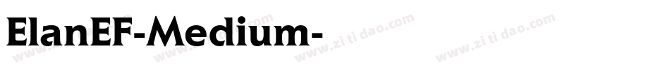 ElanEF-Medium字体转换