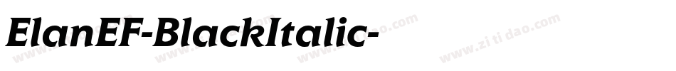 ElanEF-BlackItalic字体转换