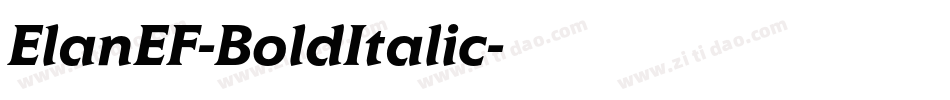 ElanEF-BoldItalic字体转换
