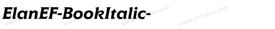 ElanEF-BookItalic字体转换