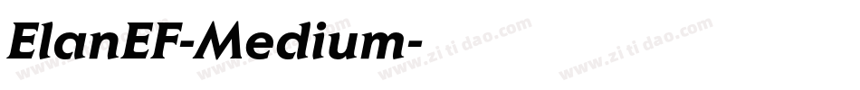 ElanEF-Medium字体转换