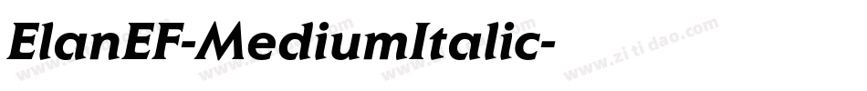 ElanEF-MediumItalic字体转换