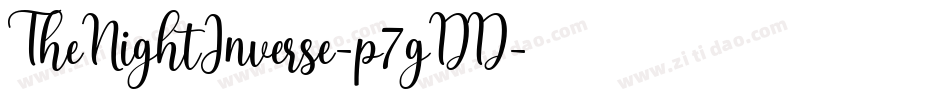 TheNightInverse-p7gDD字体转换