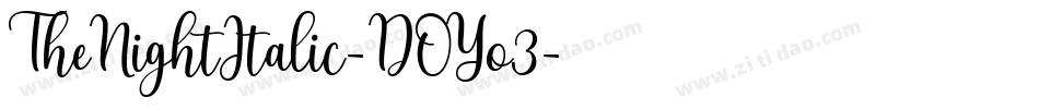 TheNightItalic-DOYo3字体转换