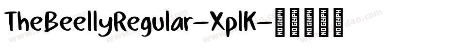 TheBeellyRegular-XplK字体转换
