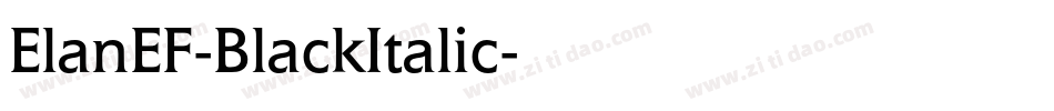 ElanEF-BlackItalic字体转换