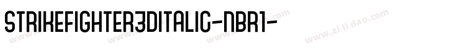 StrikeFighter3DItalic-nBr1字体转换