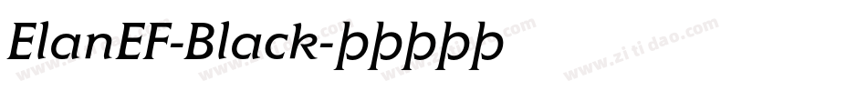 ElanEF-Black字体转换