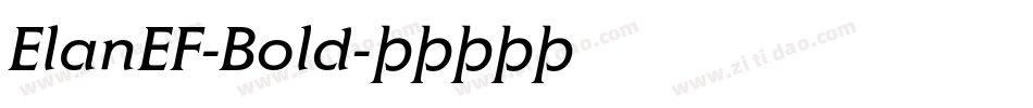 ElanEF-Bold字体转换