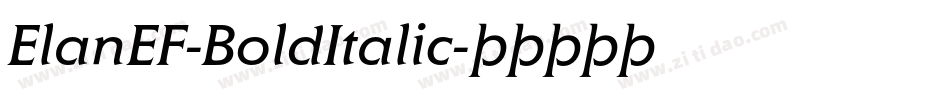 ElanEF-BoldItalic字体转换