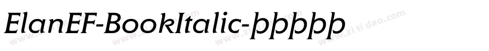 ElanEF-BookItalic字体转换