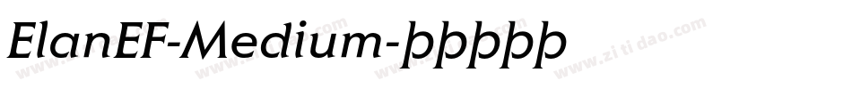 ElanEF-Medium字体转换