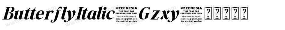 ButterflyItalic-Gzxy字体转换