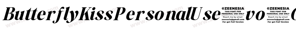 ButterflyKissPersonalUse-vo3O字体转换