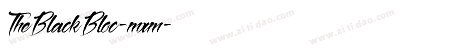 TheBlackBloc-mxm字体转换