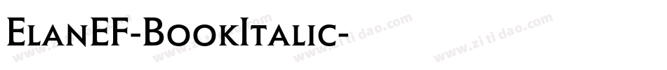 ElanEF-BookItalic字体转换