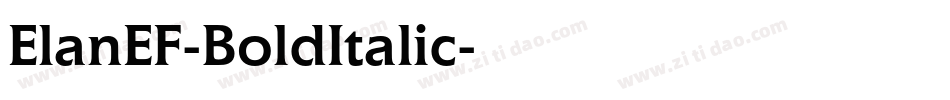 ElanEF-BoldItalic字体转换