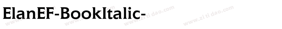 ElanEF-BookItalic字体转换