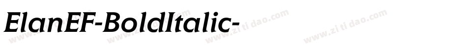 ElanEF-BoldItalic字体转换