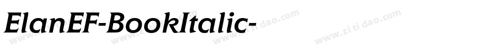 ElanEF-BookItalic字体转换