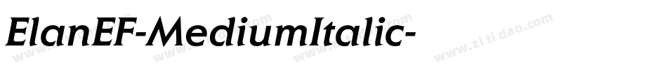 ElanEF-MediumItalic字体转换