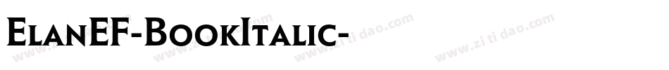 ElanEF-BookItalic字体转换
