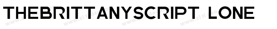 TheBrittanyScript-lone字体转换