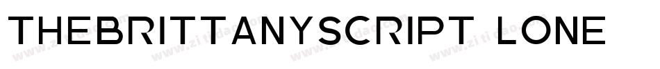 TheBrittanyScript-lone字体转换