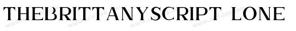TheBrittanyScript-lone字体转换