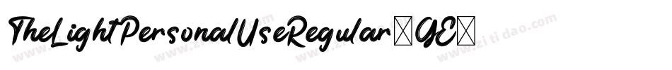 TheLightPersonalUseRegular-GE8O字体转换