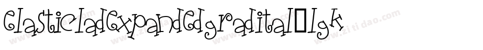 ElasticLadExpandedGradItal-lgK3D字体转换